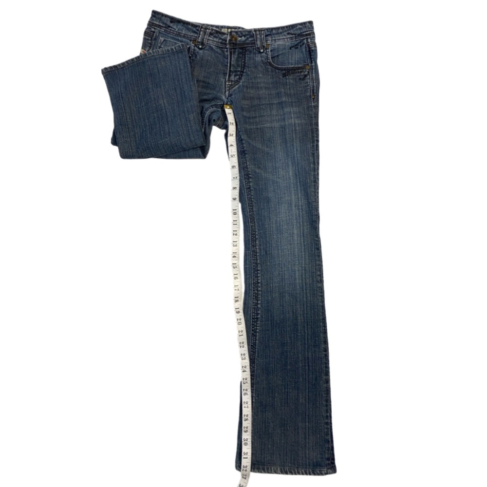 Parasuco Denim Legend Straight Leg Blue Jeans Crystal Embellishment Size 28 - Picture 6 of 16